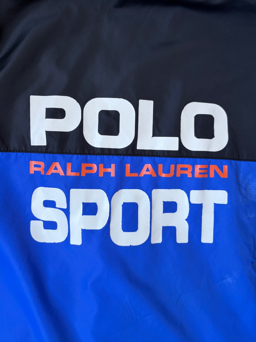 Vintage 90s Polo Sport by Ralph Lauren Blue & Black Colorblock Windbreaker Large - Picture 4 of 14